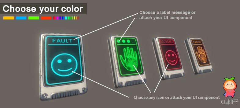 Buttons, Switches and Toggles 1.0 unity3d asset U3D插件模型 unity官网