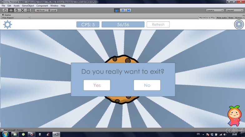 Clicker Game Example unity3d asset Unity3d官网素材 插件资源