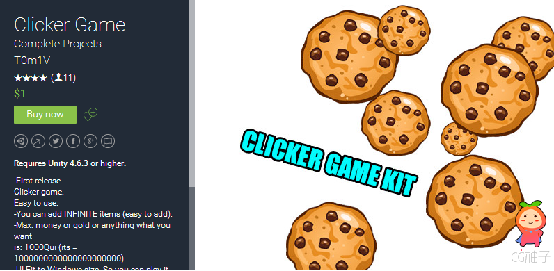 Clicker Game unity3d asset Unity3d下载 U3D官网资源