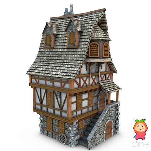 Medieval Building 18 Townhouse 1.0 unity3d asset Unity3d模型下载，unity3dpackage插件资源