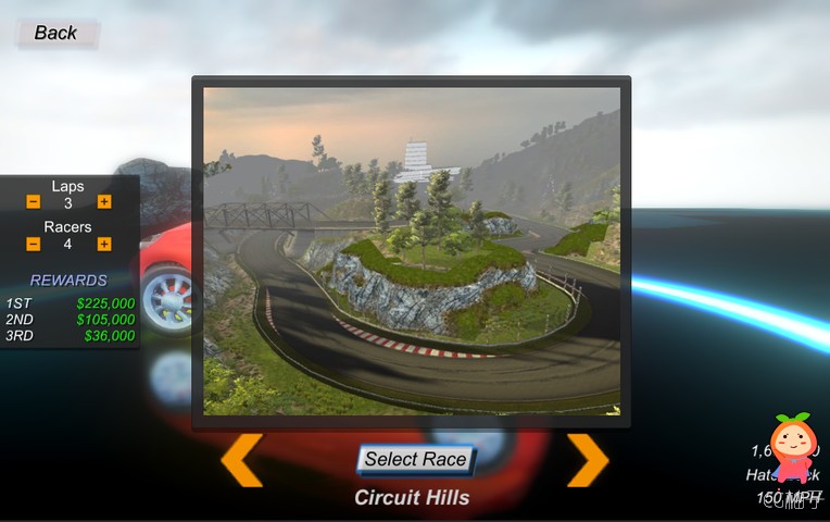 Racing Game Template 1.054 fixed unity3d asset unity3d下载 插件资源