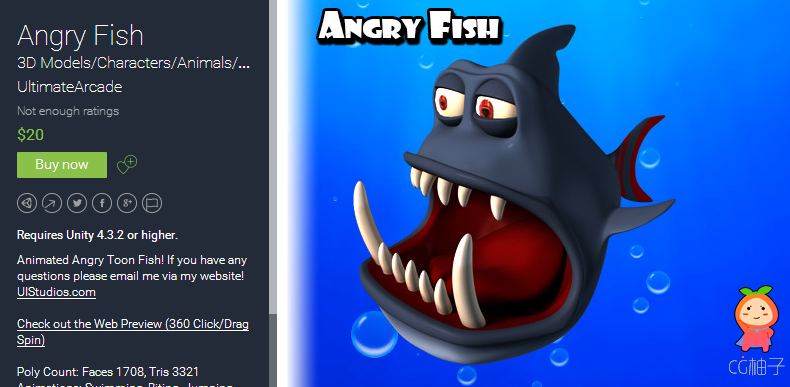 Angry Fish 1.0 unity3d asset Unity3d插件模型下载 Unity3d论坛