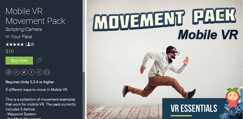 Requires Unity 5.3.4 or higher. 5 different ways to move in Mobile VR.  This is a collection of move ...