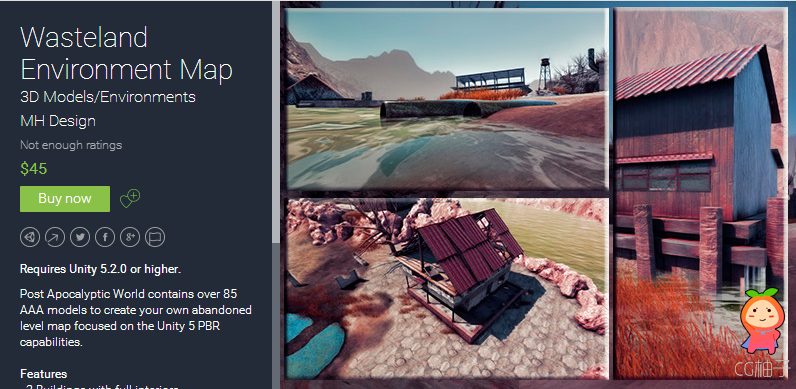 Wasteland Environment Map 1.0 unity3d asset Unity官网 插件模型下载