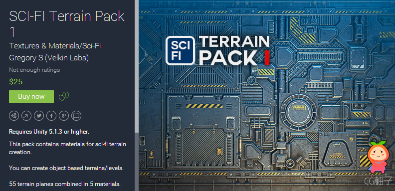 SCI-FI Terrain Pack 1 1.0 unity3d asset unity3d插件下载 unity官网资源