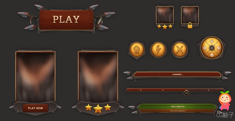 Tribal UI for UGUI 1.6 unity3d asset unity3d官网 unitypackage插件