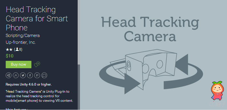 Requires Unity 4.6.0 or higher. "Head Tracking Camera" is Unity Plug-In to realize the head tracking ...