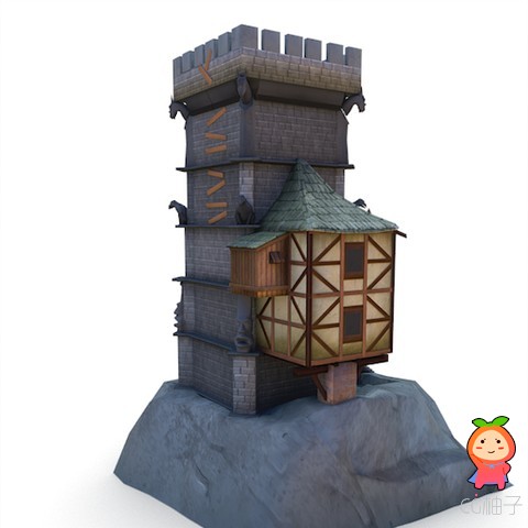 Medieval Building 38 Wizard Tower 1.0 unity3d asset unity3d插件模型下载，unity官网资源