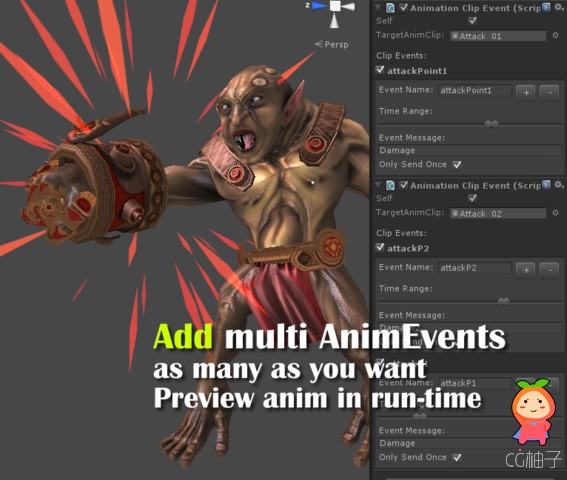 AnimEvent Plus 1.01 unity3d asset unity3d编辑器下载 unity官网资源