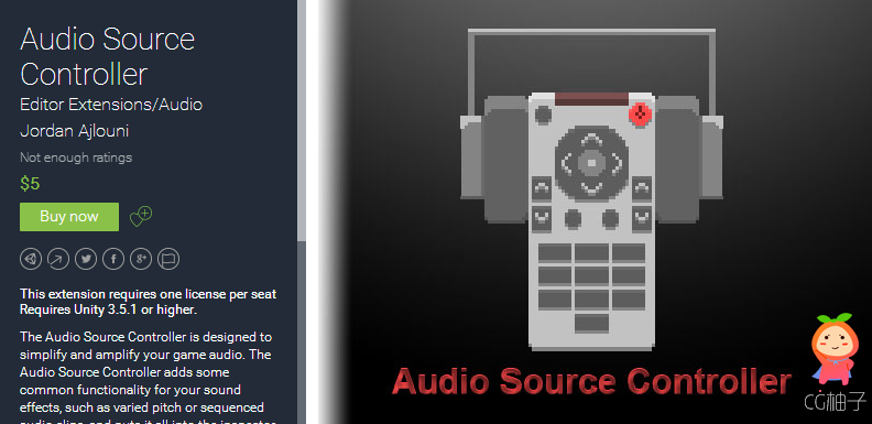 Audio Source Controller 1.1 unity3d asset unity3d编辑器下载 unity论坛