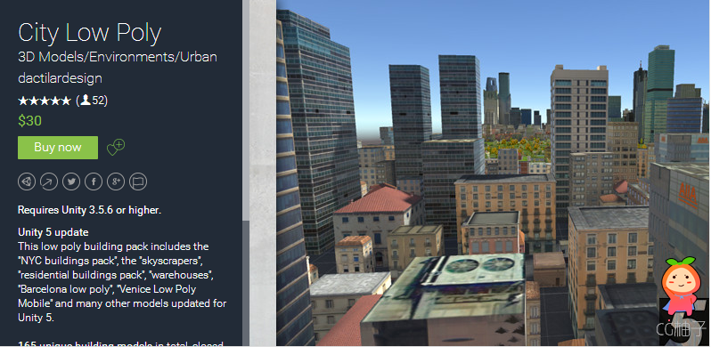 City Low Poly 3.0 unity3d asset Unity3d插件模型 unity论坛素材