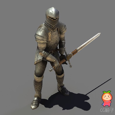 Armored Knight 1.0 unity3d asset U3D插件模型下载 unity3d官网