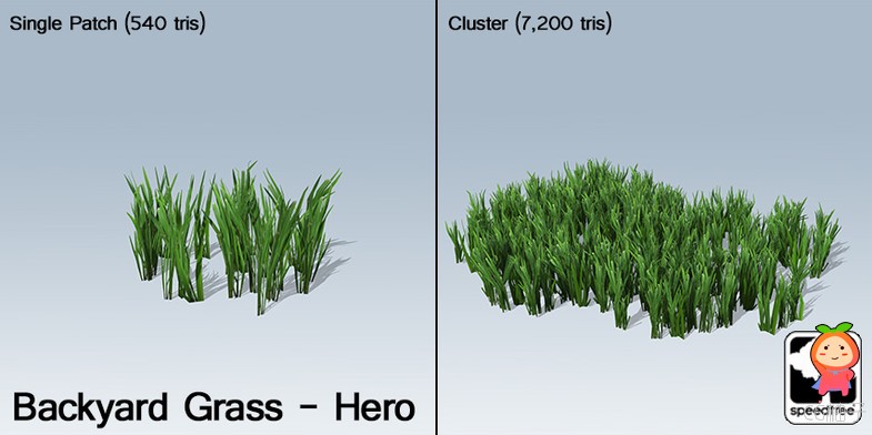 Desktop Grass Package 1.4 unity3d asset U3D插件模型下载 unity官网