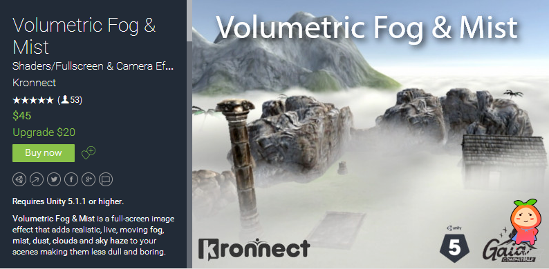Requires Unity 5.1.1 or higher. Volumetric Fog & Mist is a full-screen image effect that adds realis ...