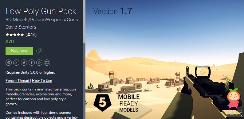 Requires Unity 5.0.0 or higher. Forum Thread | How To Use  This pack contains animated fps arms, gun ...