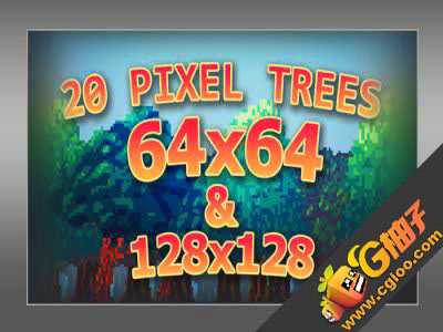 20 PIXEL TREES PACK 1.0 unitypackage插件资源 U3D论坛资源