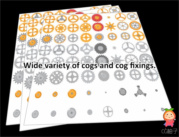 2D Cogs and gears pack 1.0 unity3d asset unity3d插件 unity编辑器下载