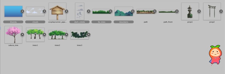 2D Japanese Forest 1.0 unity3d asset unity3d插件资源 unitypackage插件
