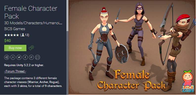 Female Character Pack 1.0 unity3d asset unity3d插件模型下载 unity论坛