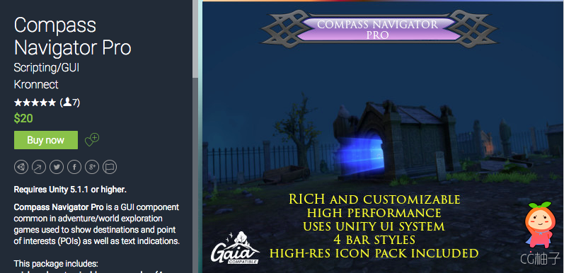 Requires Unity 5.1.1 or higher. Compass Navigator Pro is a GUI component common in adventure/world e ...