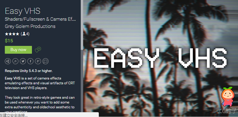 Easy VHS 1.2 unity3d asset unitypackage插件下载 手机游戏开发