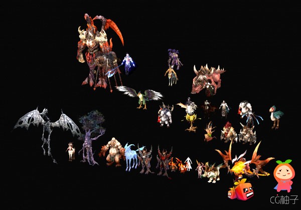 免费下载一批动物模型 boss进阶怪物模型 3dmax模型资源