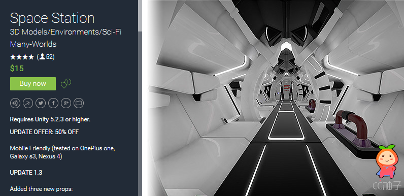 Space Station 1.3 unity3d asset U3D插件模型 Unity3d官网