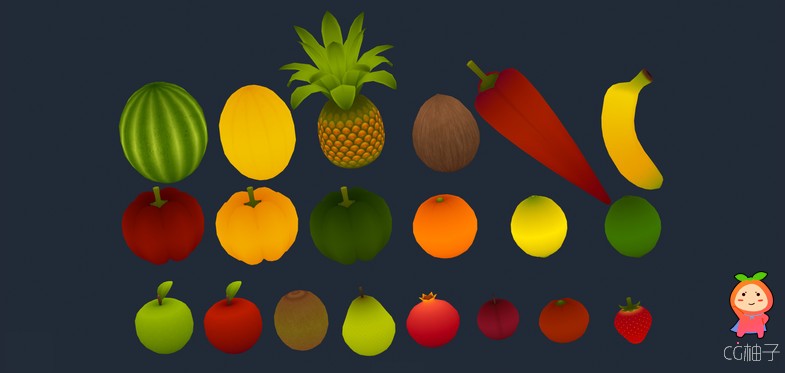 Food - Fruits Pack 1.6 unity3d asset unity编辑器 unity shader插件