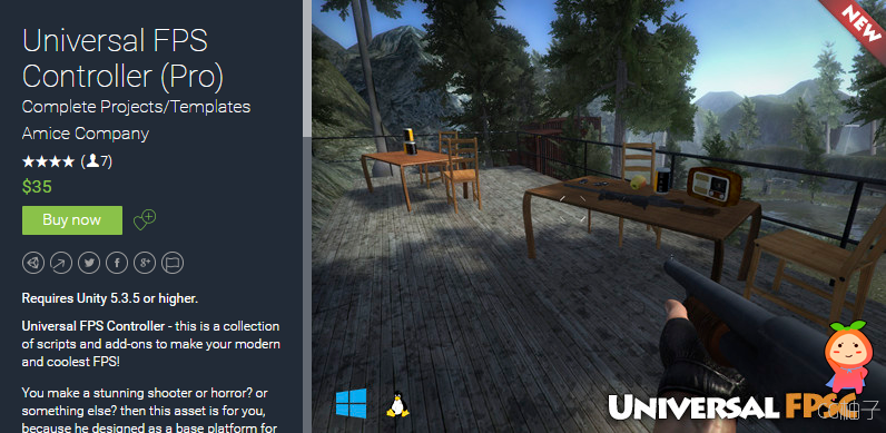 Universal FPS Controller (Pro) 0.6 unity3d asset Unity3d论坛资源 Unity教程