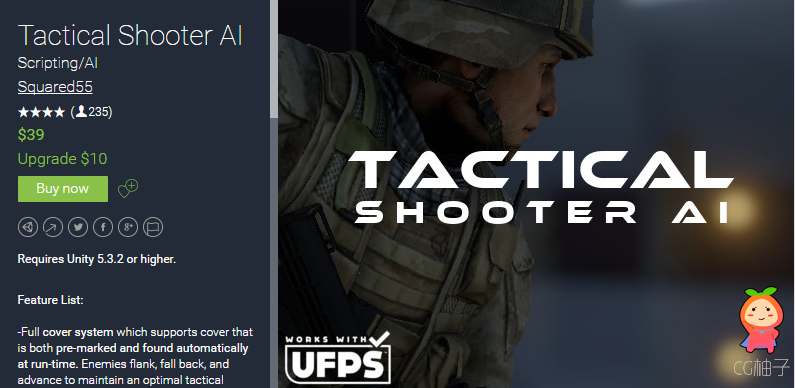 Tactical Shooter AI 1.7.1 unity3d asset U3D插件模型 ios开发