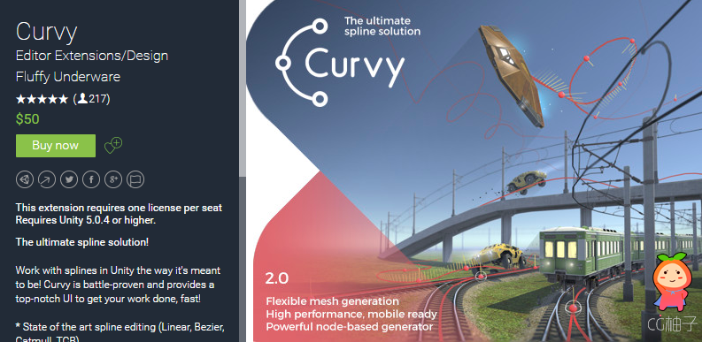 Curvy 2.1.1 unity3d asset unity3d编辑器下载 unity3d shader