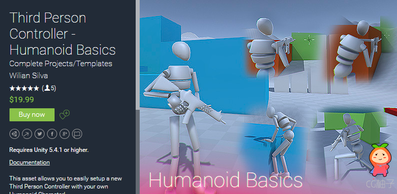 Third Person Controller - Humanoid Basics 2.0 unity3d asset Unity3d论坛资源，ios开发