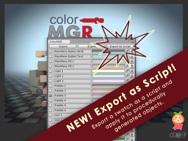 ColorMGR 2.3 unity3d asset unity3d编辑器下载 ios开发 U3D插件