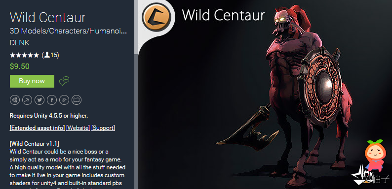 Wild Centaur 1.1 unity3d asset Unity3d插件模型下载 unity3d下载