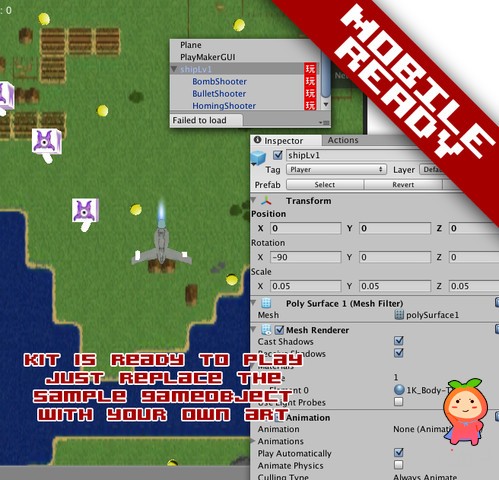 Shmup Starter Kit for PlayMaker 1.8.3.0(u5) unity3d asset unity3d编辑器下载 ios开发