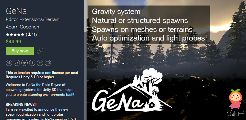 GeNa 1.1.0.1 unity3d asset Unity3d编辑器下载 安卓游戏开发