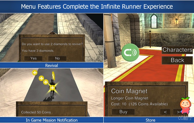 Infinite Runner Starter Pack Pro 1.6.3 unity3d asset Unity官网 ios开发