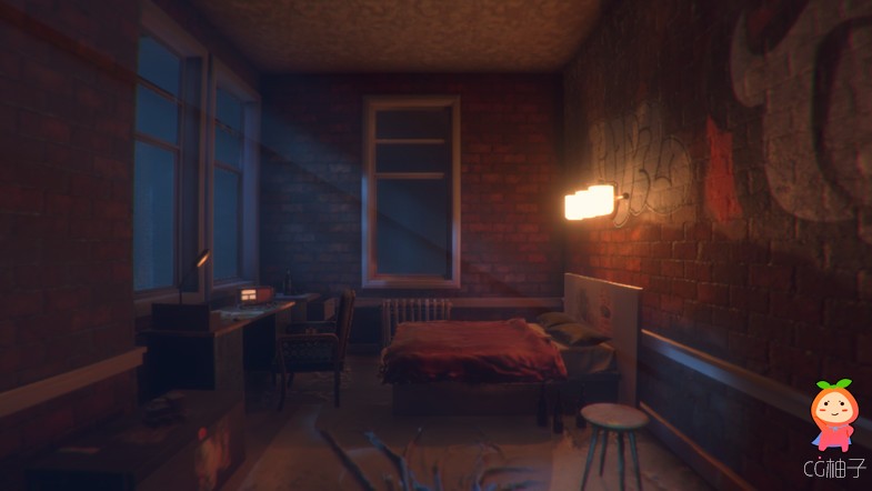 Old Dirty Rooms unity3d asset U3D模型下载 unitypackage插件资源