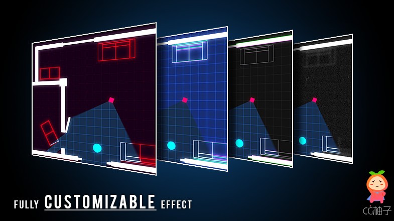 GPU Line of Sight  Field of View visualization 1.2.3 unity3d asset Unity插件官网资源，unitypackage下 ...