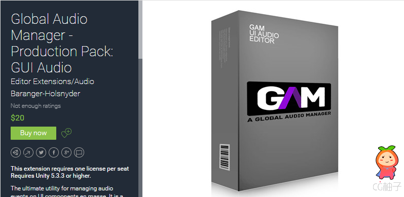 Global Audio Manager - Production Pack GUI Audio 1.1 unity3d asset unity3d编辑器下载，ios开发 ...