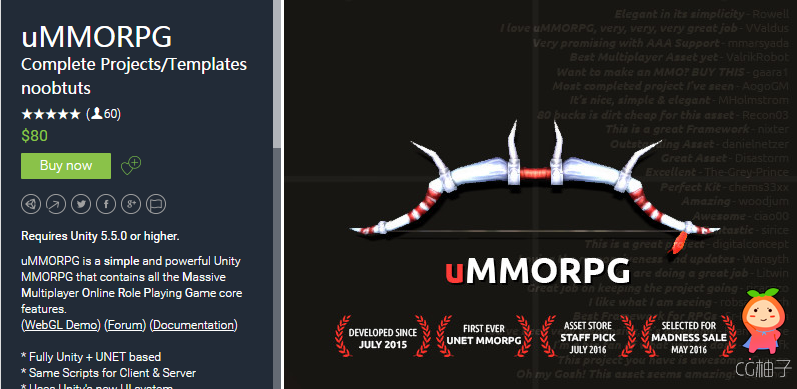 Requires Unity 5.5.0 or higher. uMMORPG is a simple and powerful Unity MMORPG that contains all the  ...