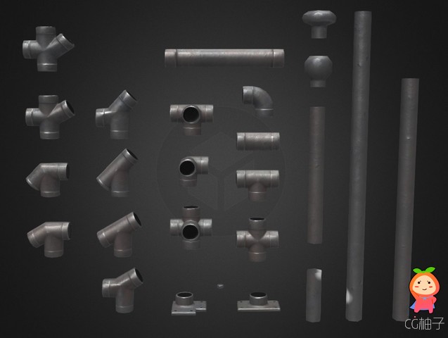 PBR Modular Rail Handrail 1.0 unity3d asset Unity3d插件模型 ios开发