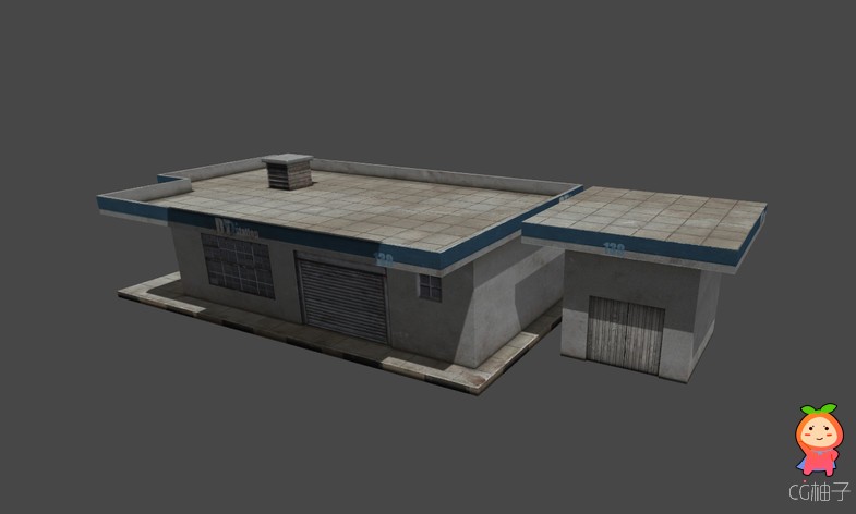 Realistic Gas Station 1.0 unity3d asset U3D模型下载 Unity3d官网