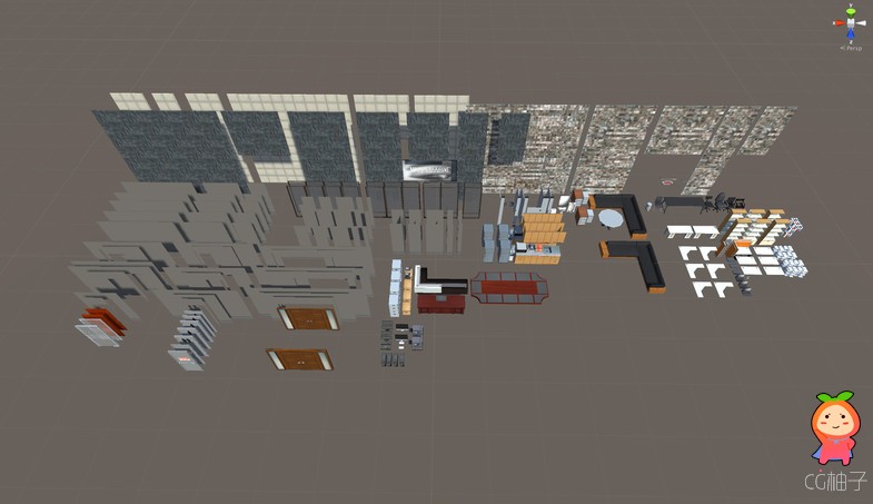 Office Setting & Furniture Bundle 1.0 unity3d asset U3D模型下载 Unity教程