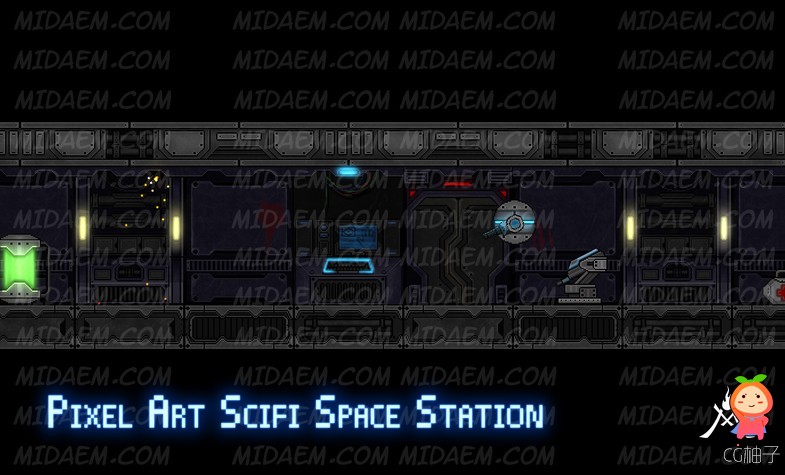 Pixel Art Scifi Space Station 1.0 unity3d asset Unity3d论坛资源 ios开发