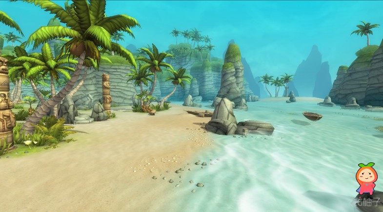 Hand-painted Island Pack 1.1 unity3d asset U3D模型下载 unity3d shader插件资源