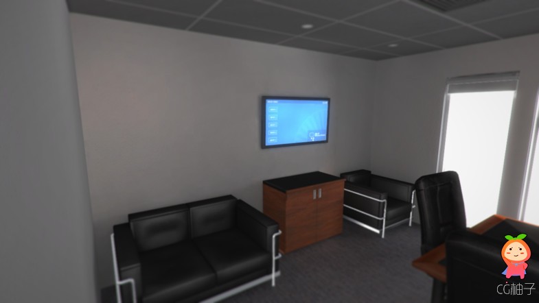 Office Boardroom 1.0 unity3d asset U3D模型下载 Unity3d教程