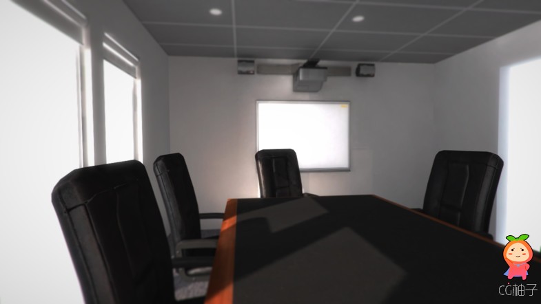 Office Boardroom 1.0 unity3d asset U3D模型下载 Unity3d教程