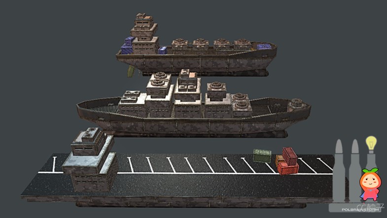 Modular Battleship Mobile Pack draft unity3d asset Unity3d插件 ios开发