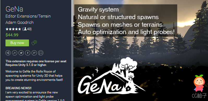  GeNa 1.5.0.2 unity3d asset Unity3d编辑器下载 Unitypackage插件资源